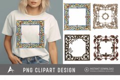 Watercolor Medieval Frame Clipart Product Image 1
