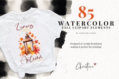 85 Watercolor Mega Fall Bundle | Fall Clipart Product Image 2
