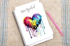 Watercolor Melting Heart Clipart Bundle Product Image 4