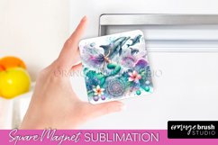 Watercolor Mermaid Magnet Sublimation - Summer Magnet Design Product Image 1