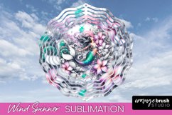 Watercolor Mermaid Wind Spinner - Summer Spinner Sublimation Product Image 1