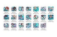 Watercolor Mermaid Magnet Sublimation - Summer Magnet Bundle