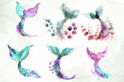 Watercolor Mermaid Tail Sublimation Product Image 7