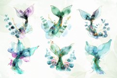 Watercolor Mermaid Tail Sublimation Product Image 6