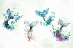 Watercolor Mermaid Tail Sublimation Product Image 2