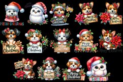 Merry christmas Sublimation - animal clipart bundle Product Image 3