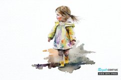 Watercolor Little Girls PNG Clipart Product Image 1