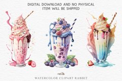 watercolor milkshake png, pink green ice cream clipart, yellow clip art, blueberry strawberry red