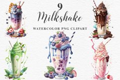 watercolor milkshake png, pink green ice cream clipart, yellow clip art, blueberry strawberry red