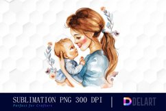 Mom And Baby Illustration Clipart Product Image 1