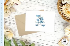 letter A monogram on a card