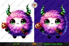 Halloween Monster Sticker, Halloween Kawaii Monster PNG Product Image 2
