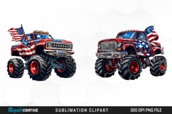 Monster Truck 4th Of July Graphic Clipart Product Image 1