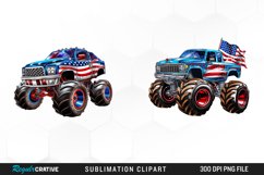 Monster Truck 4th Of July Illustration Clipart Product Image 1