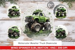 Wind Spinner Monster Truck Shamrocks Product Image 1
