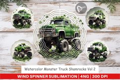 Wind Spinner Monster Truck Shamrocks Product Image 1