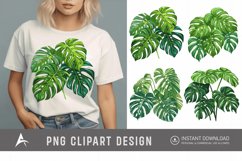 Watercolor Monstera Clipart Product Image 1