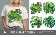 Watercolor Monstera Clipart Product Image 1