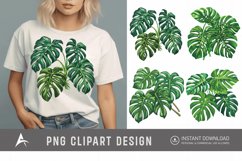 Watercolor Monstera Clipart Product Image 1