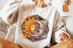 Celestial Sun Mystical Moon PNG, Fantasy, Magical Clipart Product Image 2