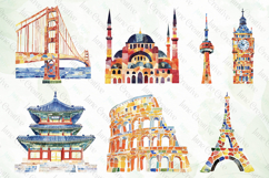 Watercolor Mosaic Illustrations Clipart Bundle Product Image 4