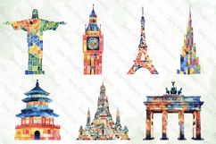 Watercolor Mosaic Illustrations Clipart Bundle Product Image 3