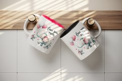 Watercolor mother child elephant heart balloons Love You Mom quote print 20 oz tumbler skinny mug wrap clipart t-shirt sublimation printable design