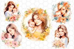 Watercolor Mothers day Clipart