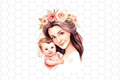 Watercolor Mothers day Clipart