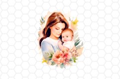 Watercolor Mothers day Clipart