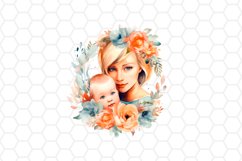 Watercolor Mothers day Clipart