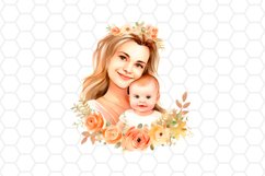 Watercolor Mothers day Clipart