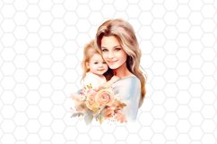 Watercolor Mothers day Clipart