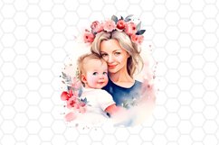 Watercolor Mothers day Clipart