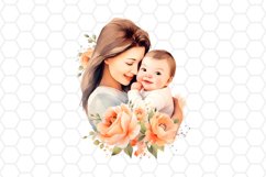 Watercolor Mothers day Clipart