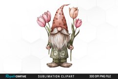 Watercolor Mothers Day Gnome Art Clipart Product Image 1