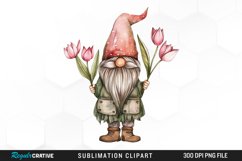 Watercolor Mothers Day Gnome Art Clipart Product Image 1