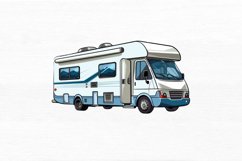 Motorhome Watercolor Sublimation Clipart Product Image 7