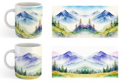 Watercolor Mountain landscape | Mug sublimation design Product Image 4