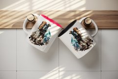 Mountain climber, hiker mug, cup wrap sublimation design png Product Image 5