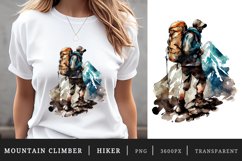 Mountain climber, hiker t-shirt sublimation print design png Product Image 1