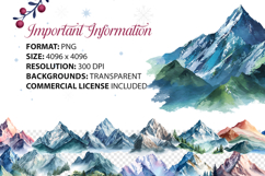 Watercolor Mountain Landscape Clip Art Scenic Nature Element Product Image 5