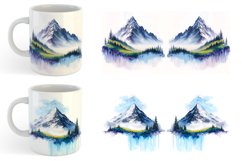 Watercolor Mountain Painting | Mug sublimation design Product Image 6