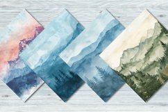 Watercolor Mountain Views Digital Paper Bundle Product Image 5