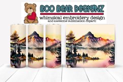 Watercolor Mountain Sublimation tumbler design Product Image 1