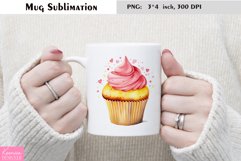 Watercolor Sweet Mug Sublimation|Cake Mug Design Product Image 1