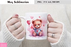 Watercolor Love Mug Sublimation|Heart Mug Design Product Image 1