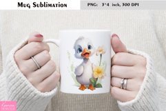 Watercolor Goose Mug Sublimation|Cartoon Mug Design Product Image 1