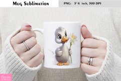 Watercolor Goose Mug Sublimation|Cartoon Mug Design Product Image 1