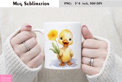 Watercolor Goose Mug Sublimation|Cartoon Mug Design Product Image 1